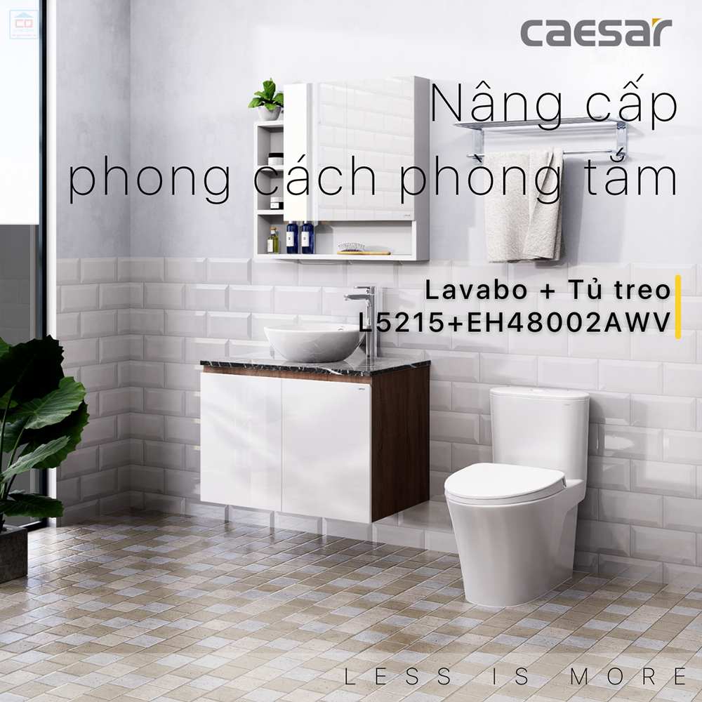 Tủ chậu lavabo Caesar L5215 + EH48002AWV