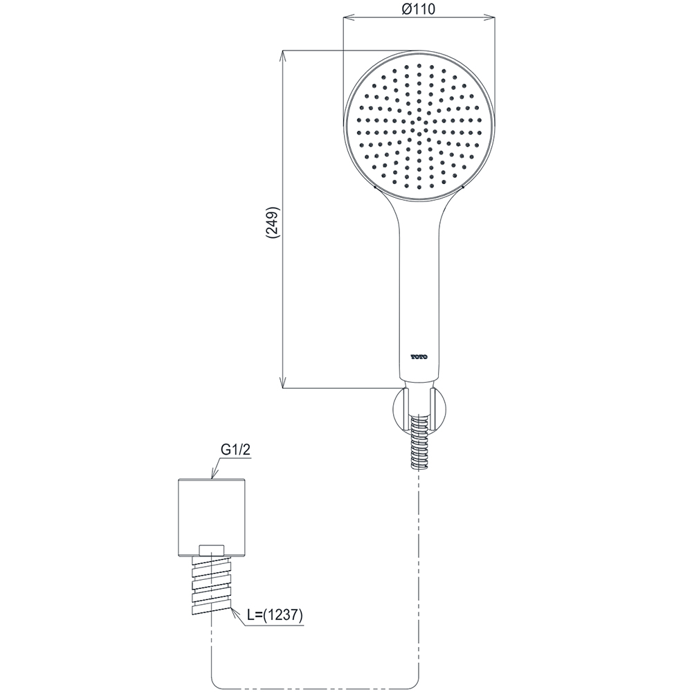 Bản vẽ kỹ thuật b&aacute;t sen TOTO TBW09000V
