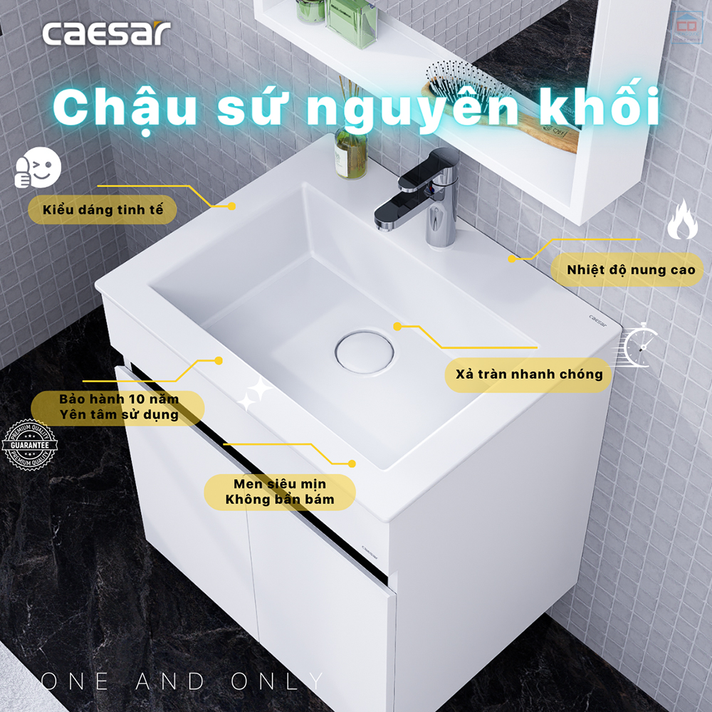 Lavabo tủ chậu Caesar LF5017 + EH15017AV