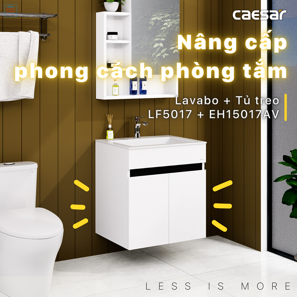 Tủ chậu lavabo Caesar LF5017 + EH15017AV