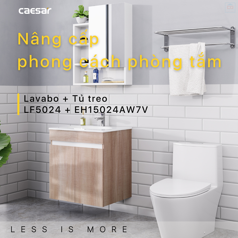 Tủ chậu lavabo Caesar LF5024 + EH15024AW7V