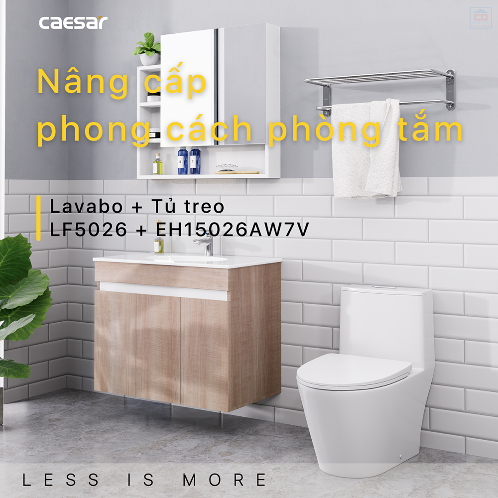 Tủ chậu lavabo Caesar LF5026 + EH15026AW7V