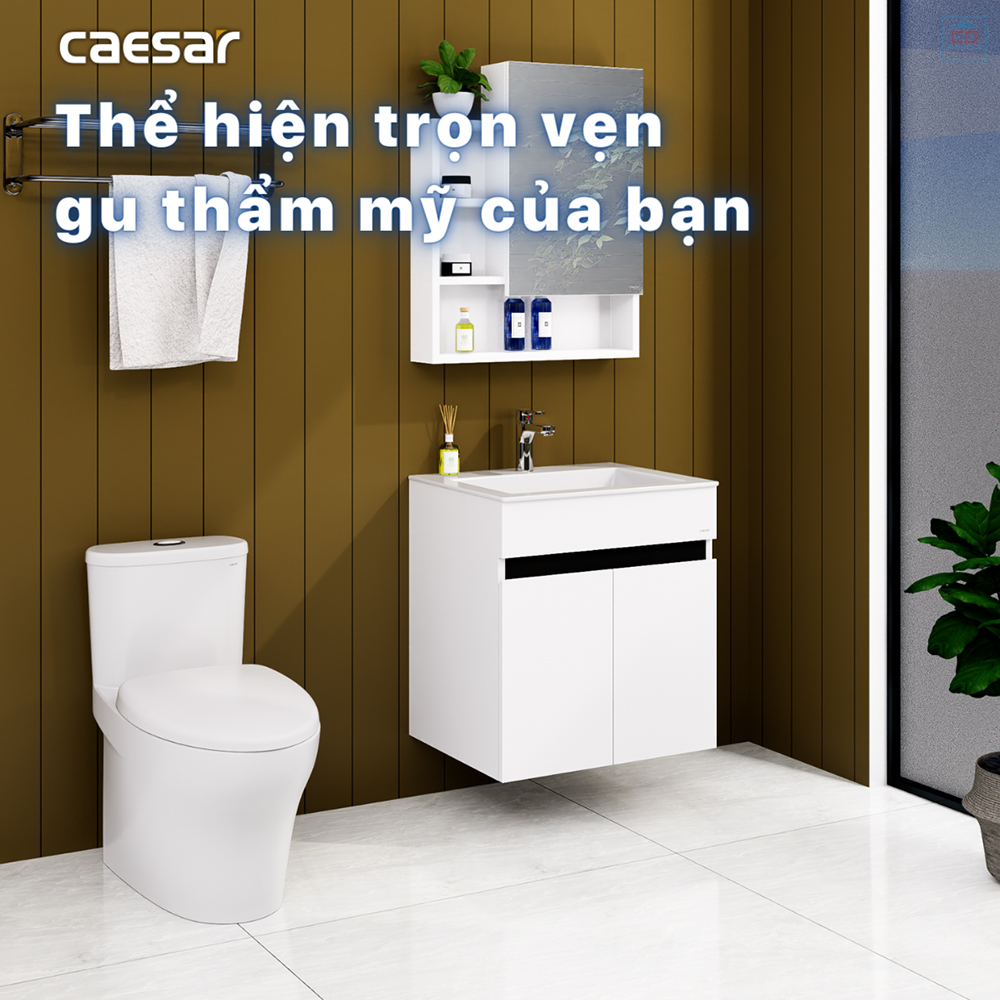 Tủ chậu treo tường Caesar LF5017 + EH15017AV