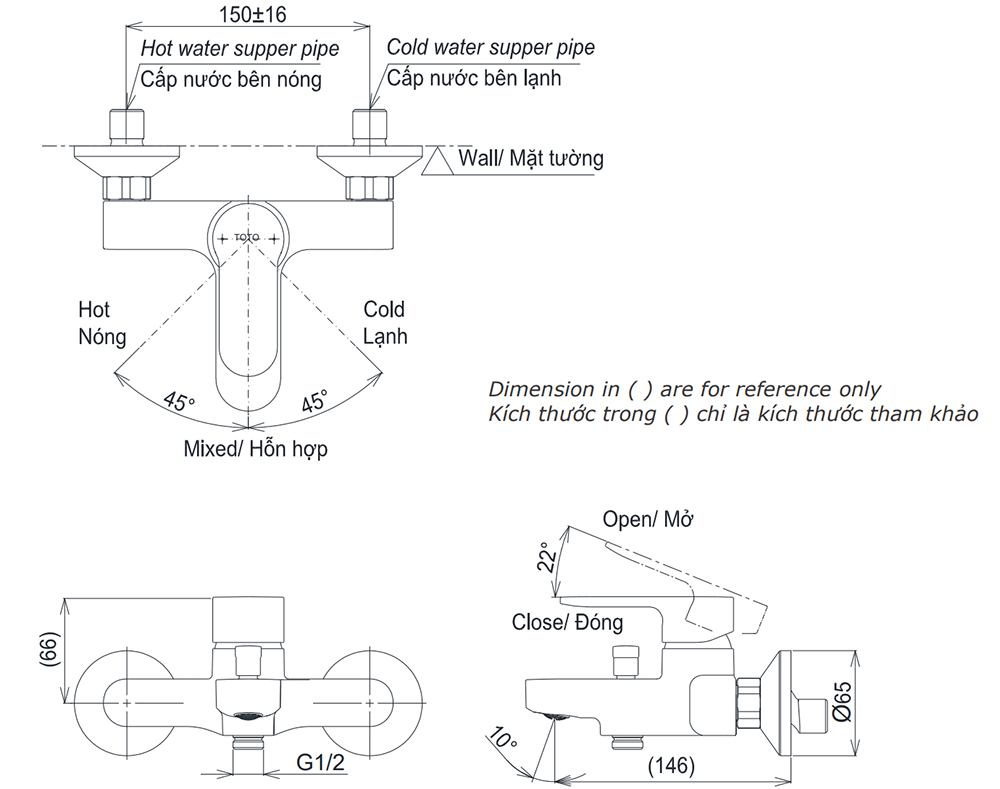 Bản vẽ kỹ thuật củ sen tắm TOTO TBS06302V