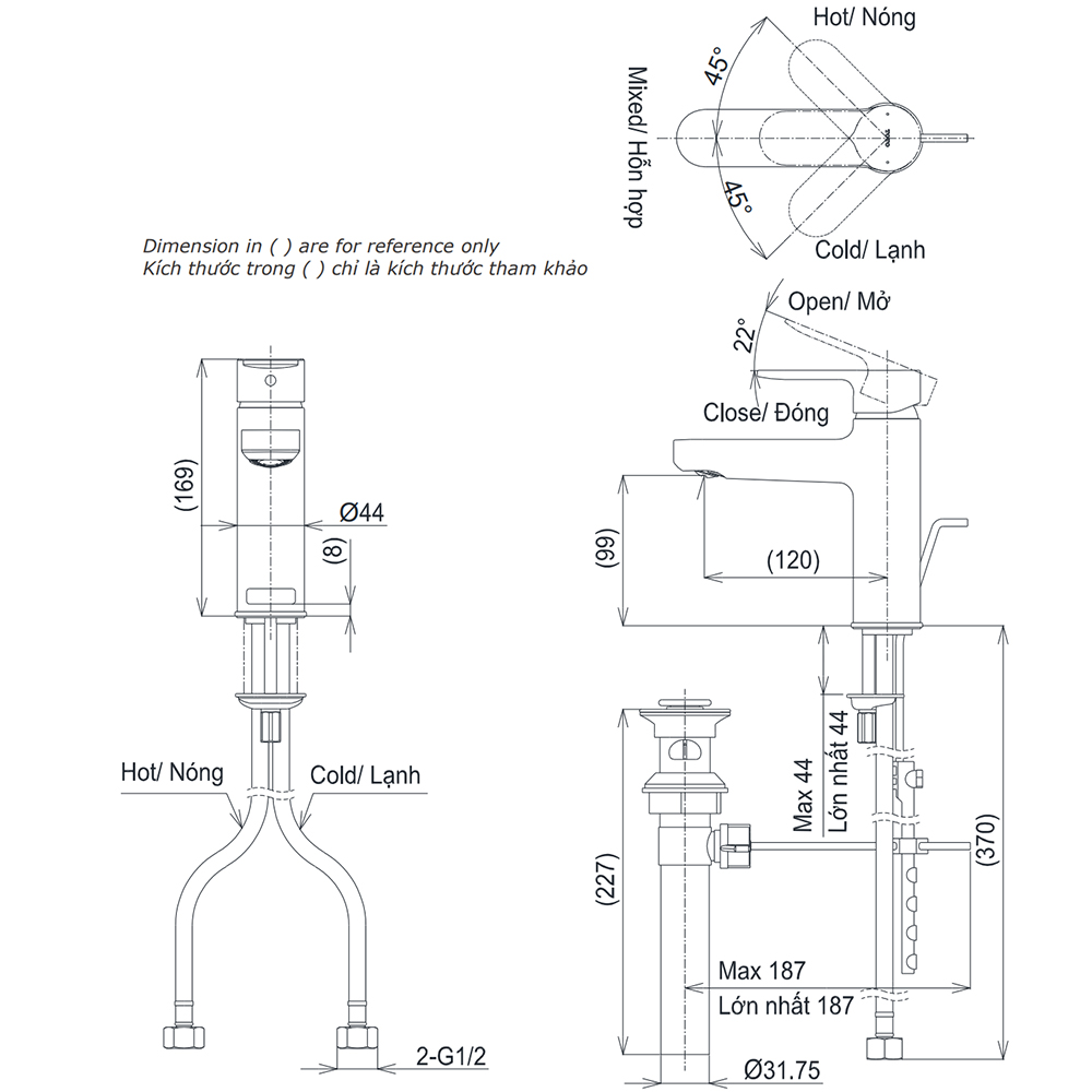 Bản vẽ kỹ thuật v&ograve;i chậu TOTO TLS06301V