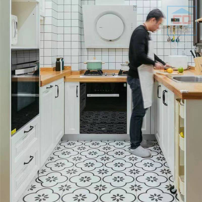 Phối cảnh gạch bông men DSF30017