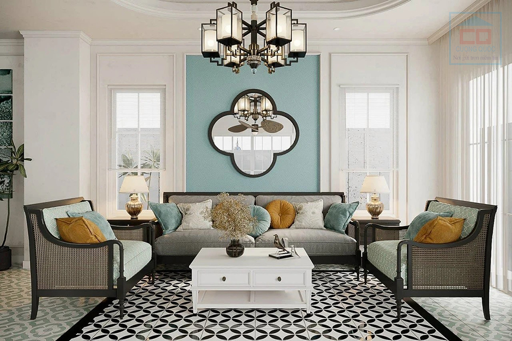 Phòng mẫu gạch bông men DSF30013