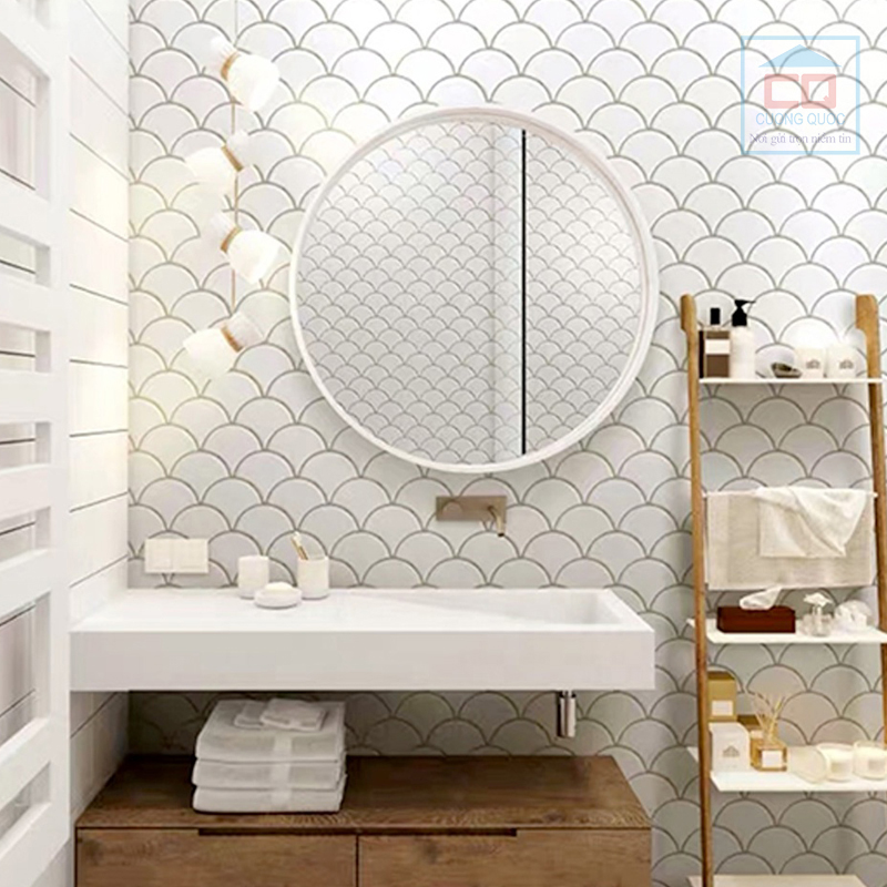 Phòng mẫu gạch mosaic vảy cá SHCY90388