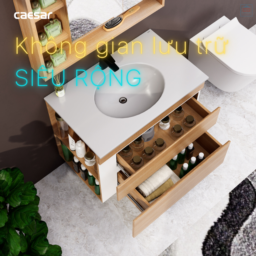 Tủ chậu Caesar LF5026 + EH15026DDLW7V