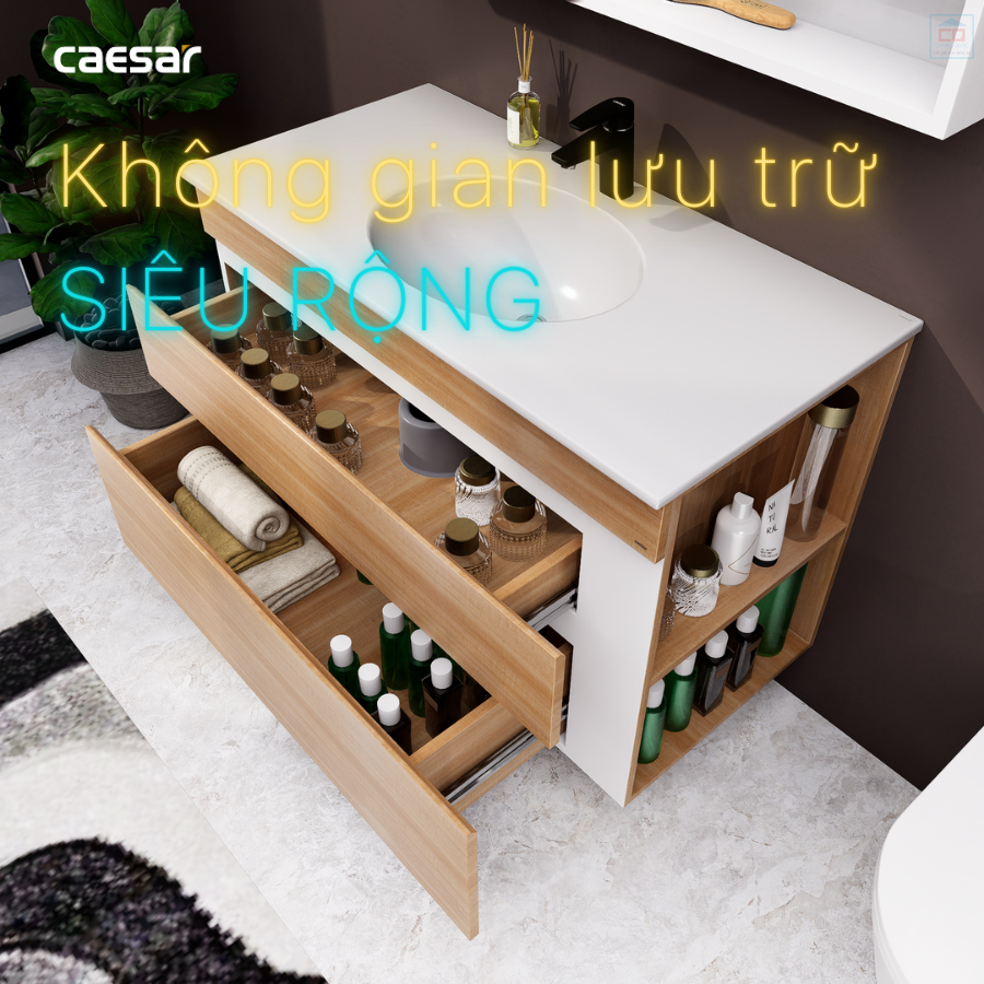 Tủ chậu Caesar LF5028 + EH15028DDRW7V