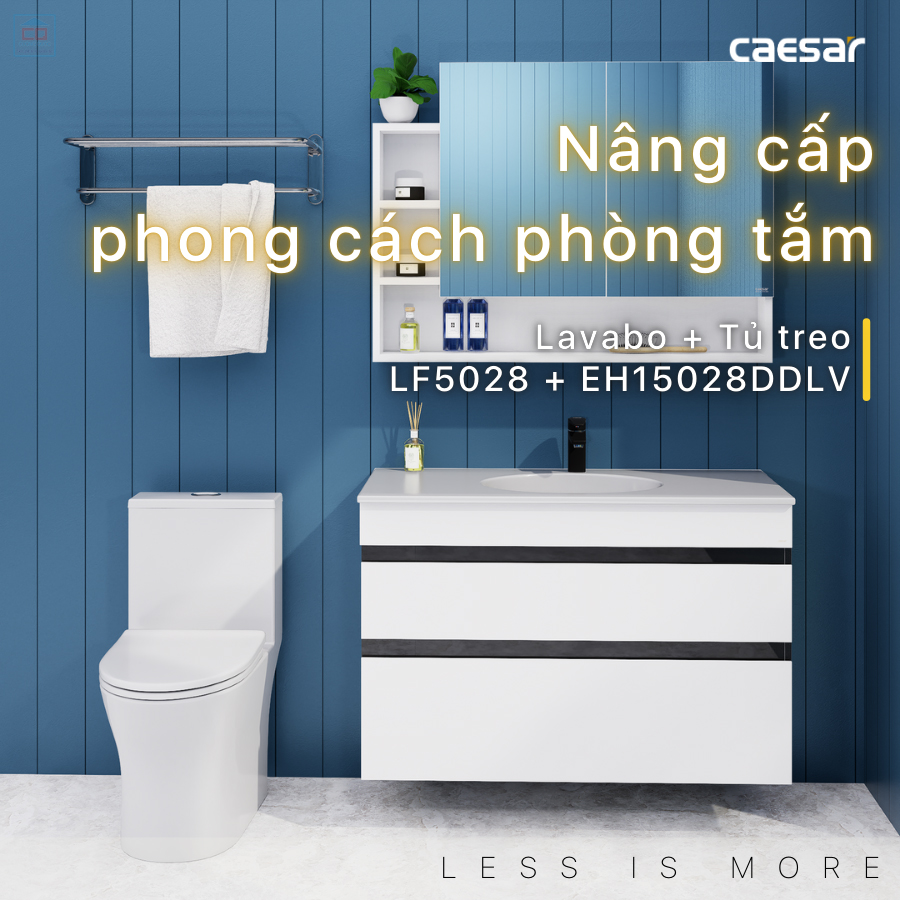 Tủ chậu lavabo Caesar LF5028 + EH15028DDLV