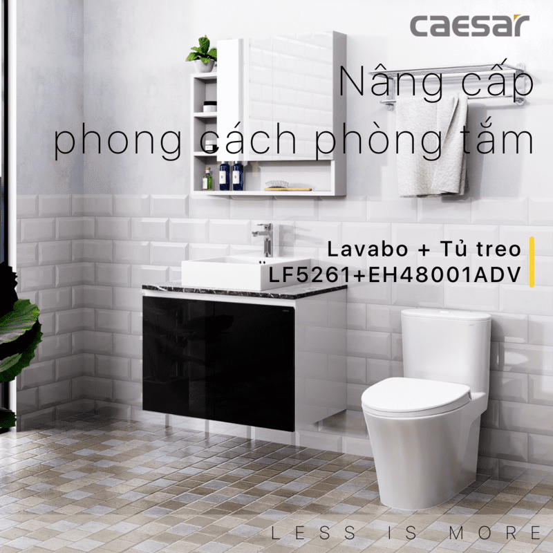 Tủ chậu lavabo Caesar EH48002ADV + LF5261