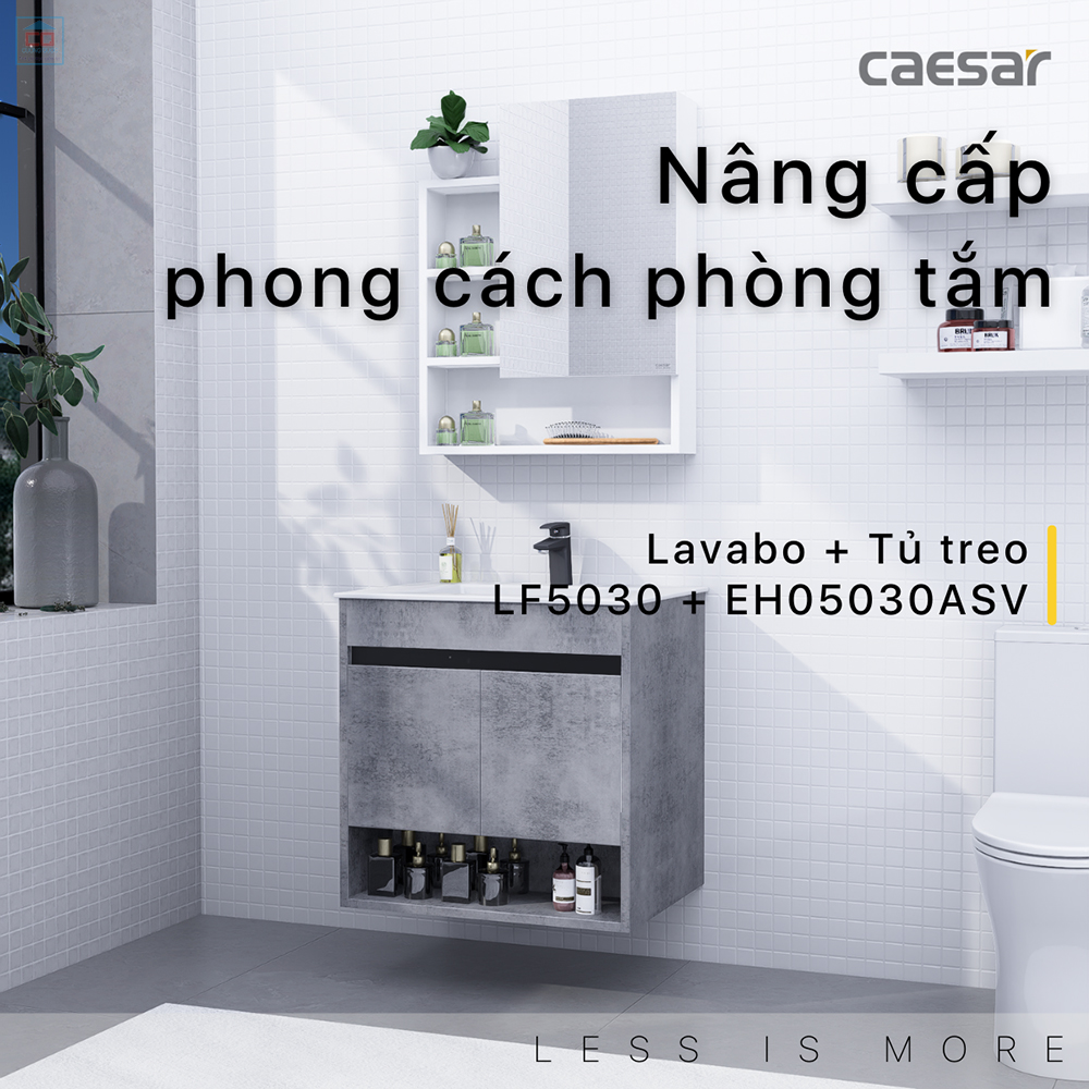 Tủ chậu lavabo Caesar LF5030 + EH05030ASV