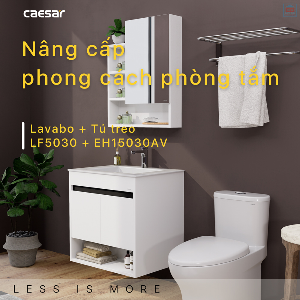 Tủ chậu lavabo Caesar LF5030 + EH15030AV