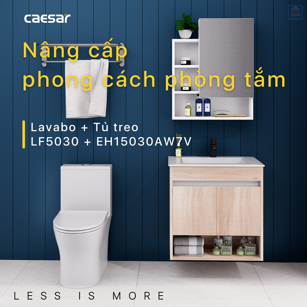 Tủ chậu lavabo Caesar LF5030 + EH15030AW7V