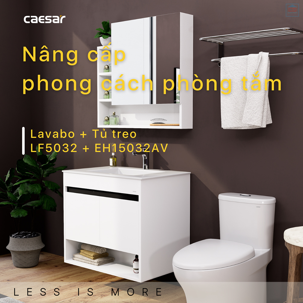Tủ chậu lavabo Caesar LF5032 + EH15032AV