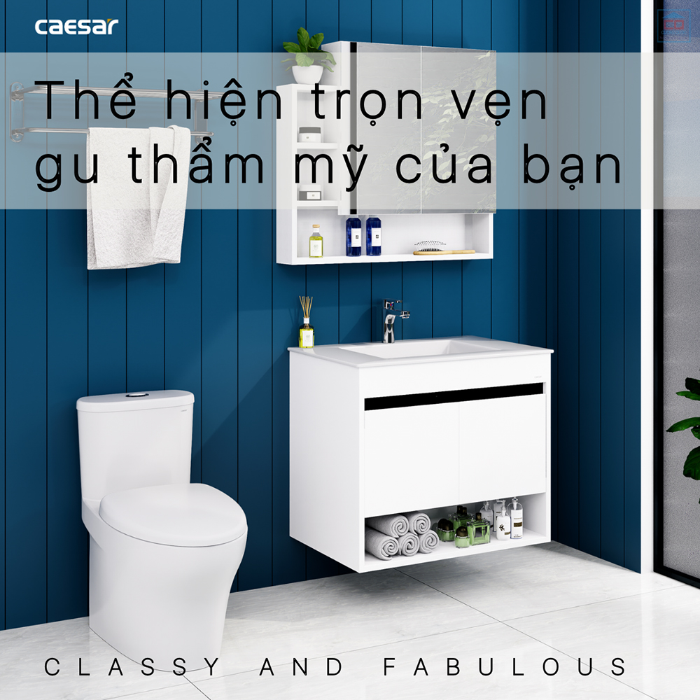 Tủ chậu treo tường Caesar LF5032 + EH15032AV