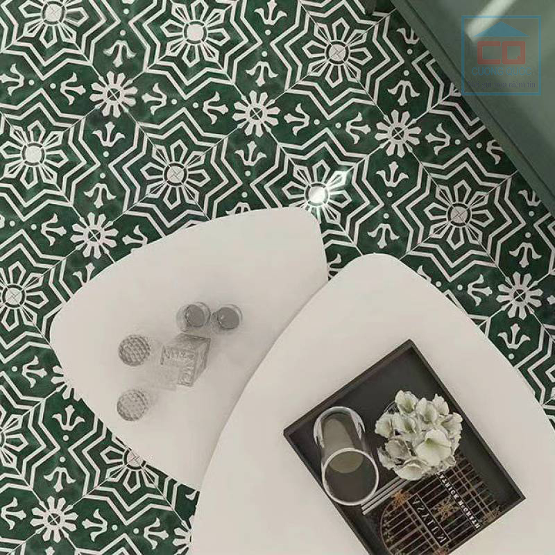 Phối cảnh gạch bông men DSF30400