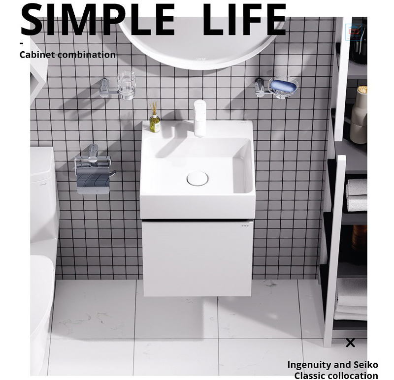 Tủ chậu treo tường Caesar LF5257 + EH05257ATGV