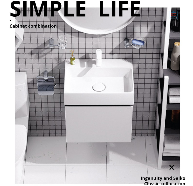 Tủ chậu treo tường Caesar LF5259 + EH05259ATGV