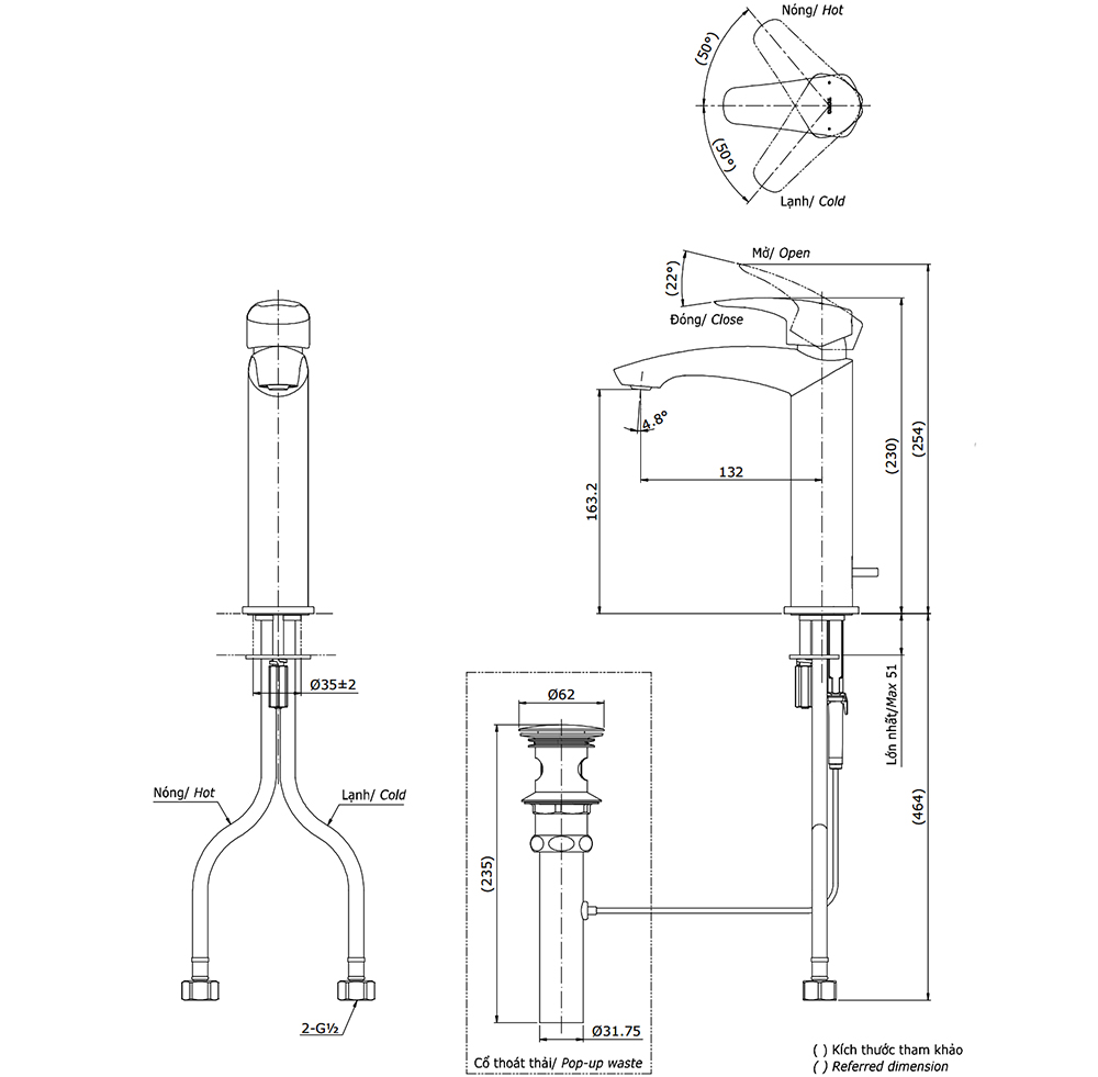Bản vẽ kỹ thuật v&ograve;i lavabo TOTO TLG09303V