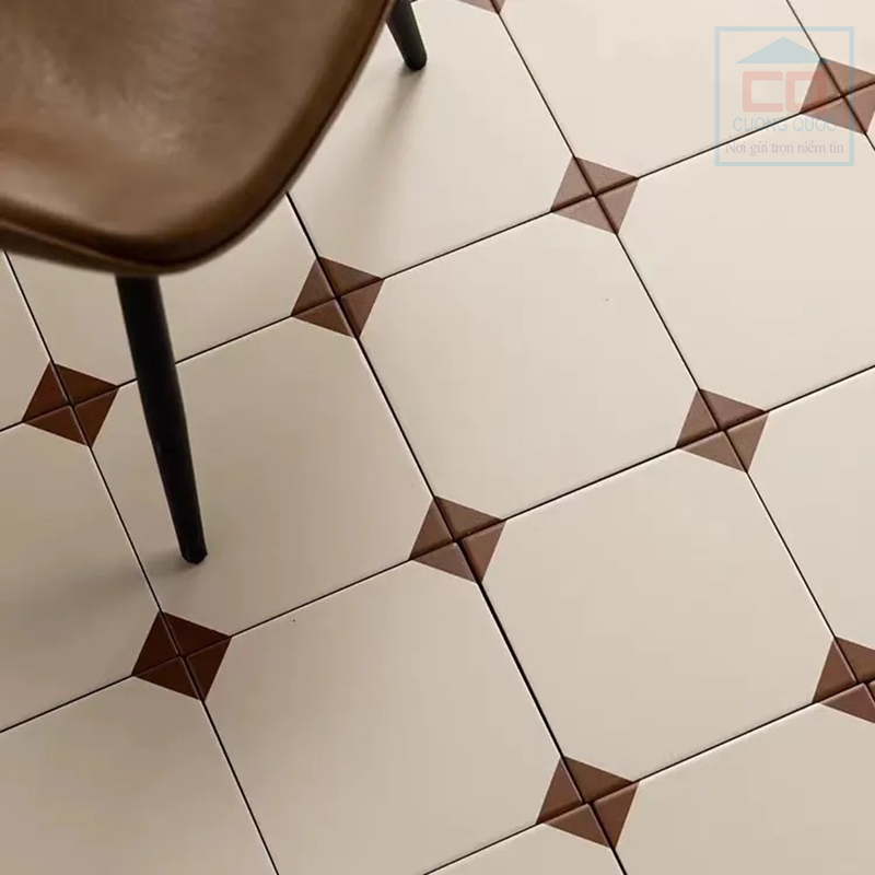 Phối cảnh gạch bông men H35001