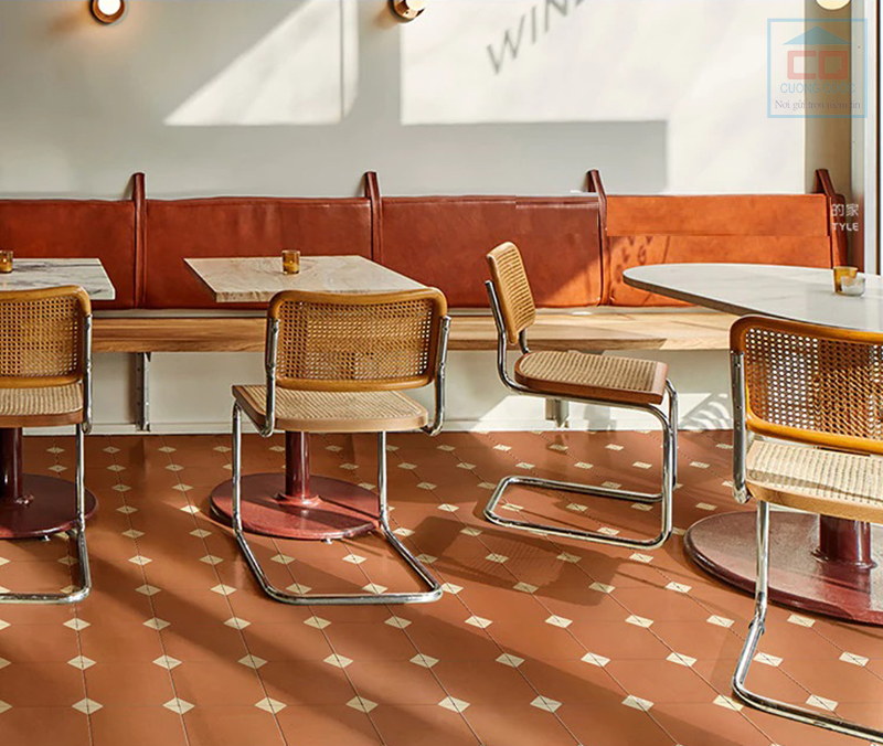 Phối cảnh gạch bông men KB003