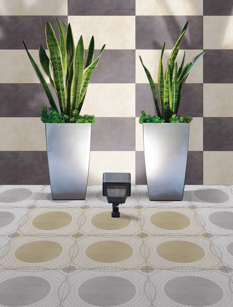 Phối cảnh gạch l&aacute;t nền Đồng T&acirc;m 4040SUN002