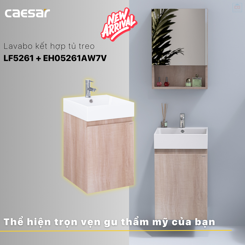 Tủ chậu lavabo Caesar LF5261 + EH05261AW7V