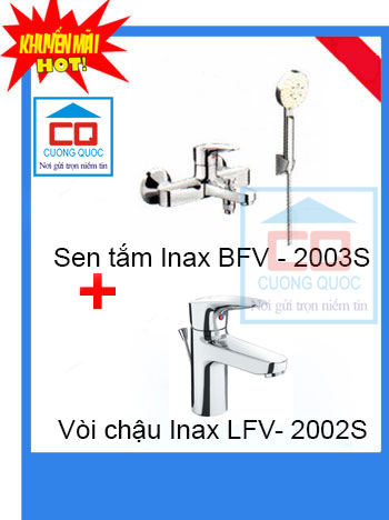Bộ sản phẩm sen vòi Inax LFV-2002S + BFV-2003S