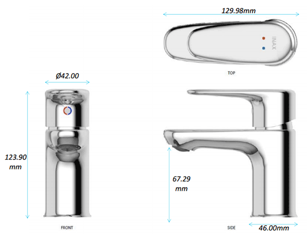 Thông số kỹ thuật vòi chậu lavabo Inax LFV-1112S
