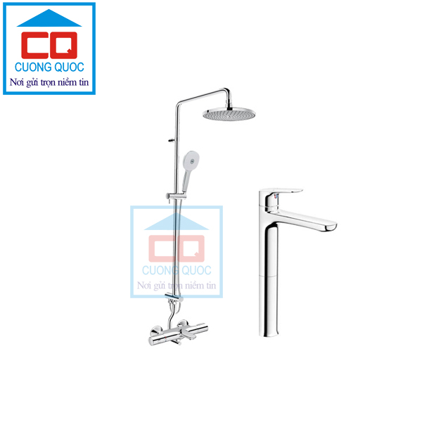 Combo v&ograve;i chậu + sen tắm Inax LFV-1402SH + BFV-3415T-8C