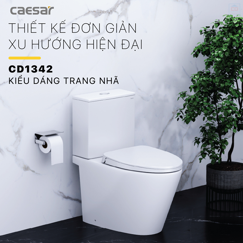 Bồn cầu 2 khối Caesar CD1342