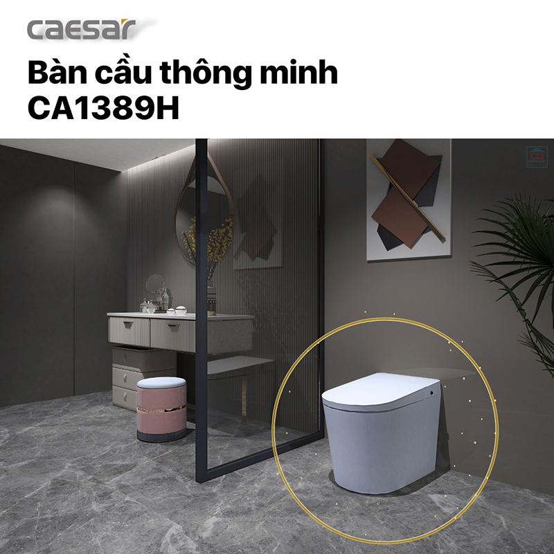 Phối cảnh bồn cầu Caesar CA1389H