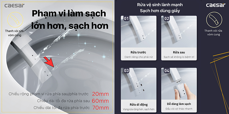 Vòi rửa bồn cầu Caesar CA1389H