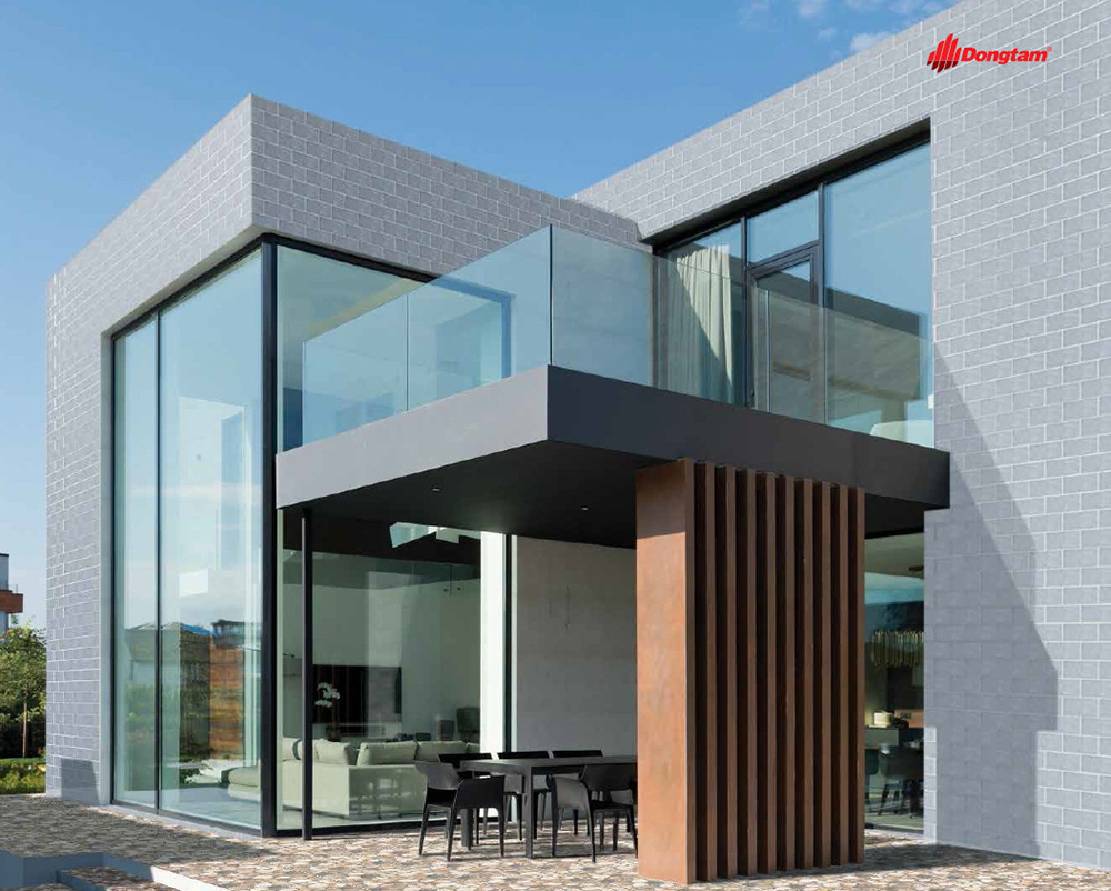 Phối cảnh gạch ốp tường Đồng T&acirc;m 1020ROCK010