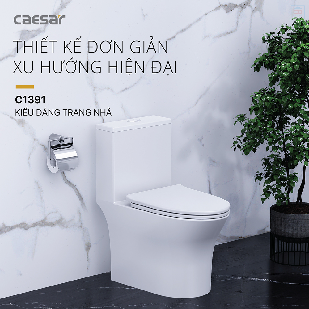 Bồn cầu 1 khối Caesar C1391