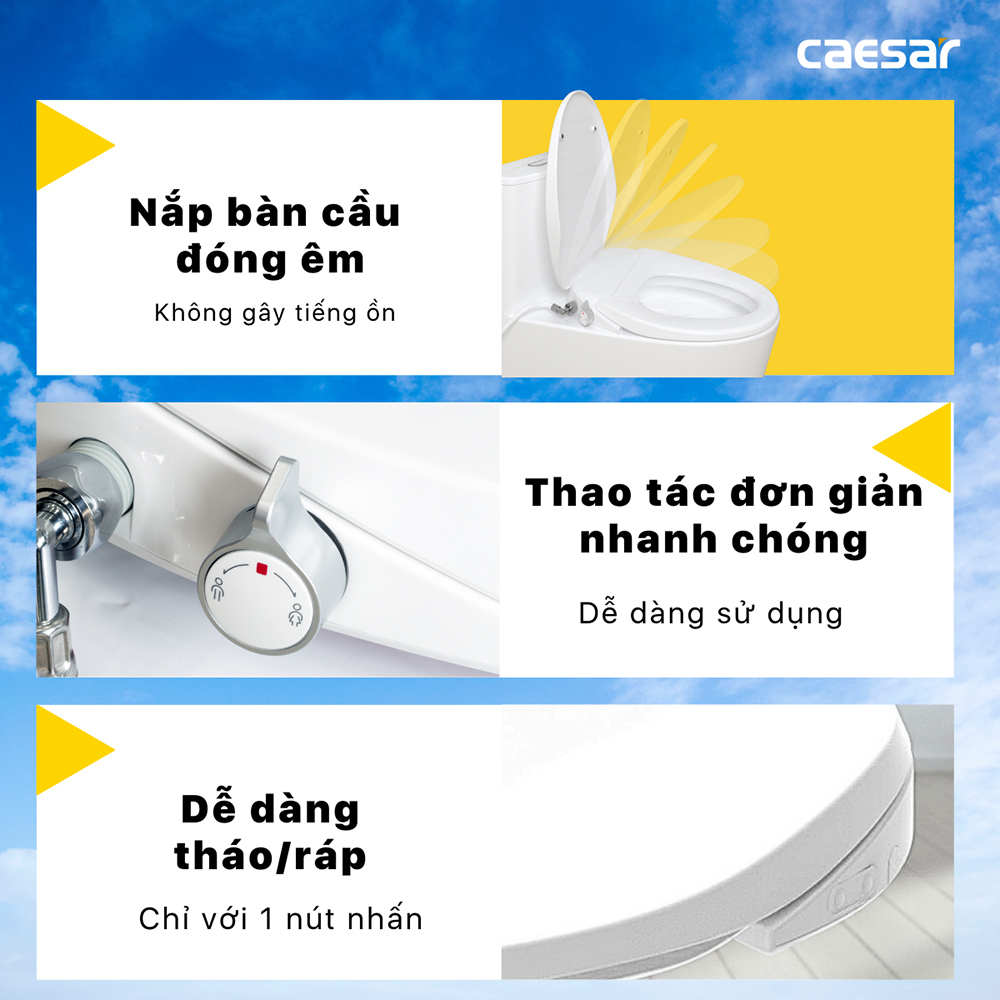 Nắp bồn cầu Caesar TAF060