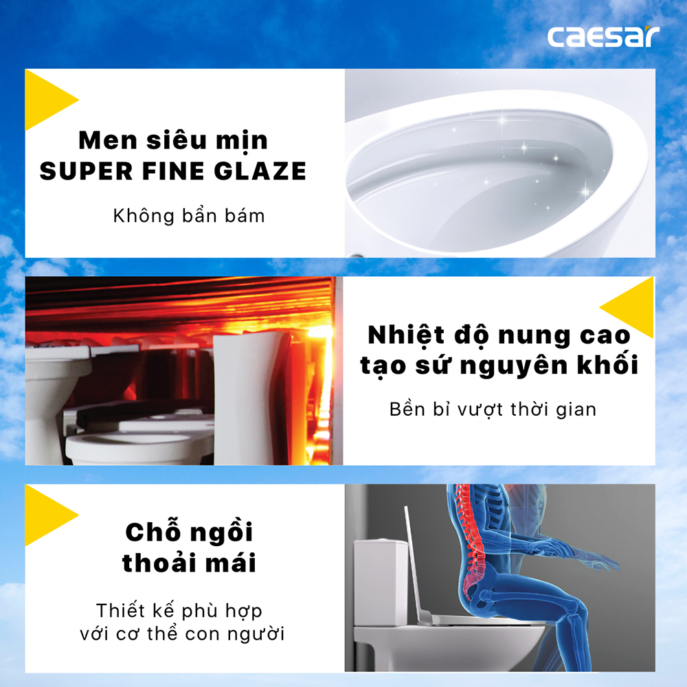Bồn cầu Caesar CD1340 + TAF060
