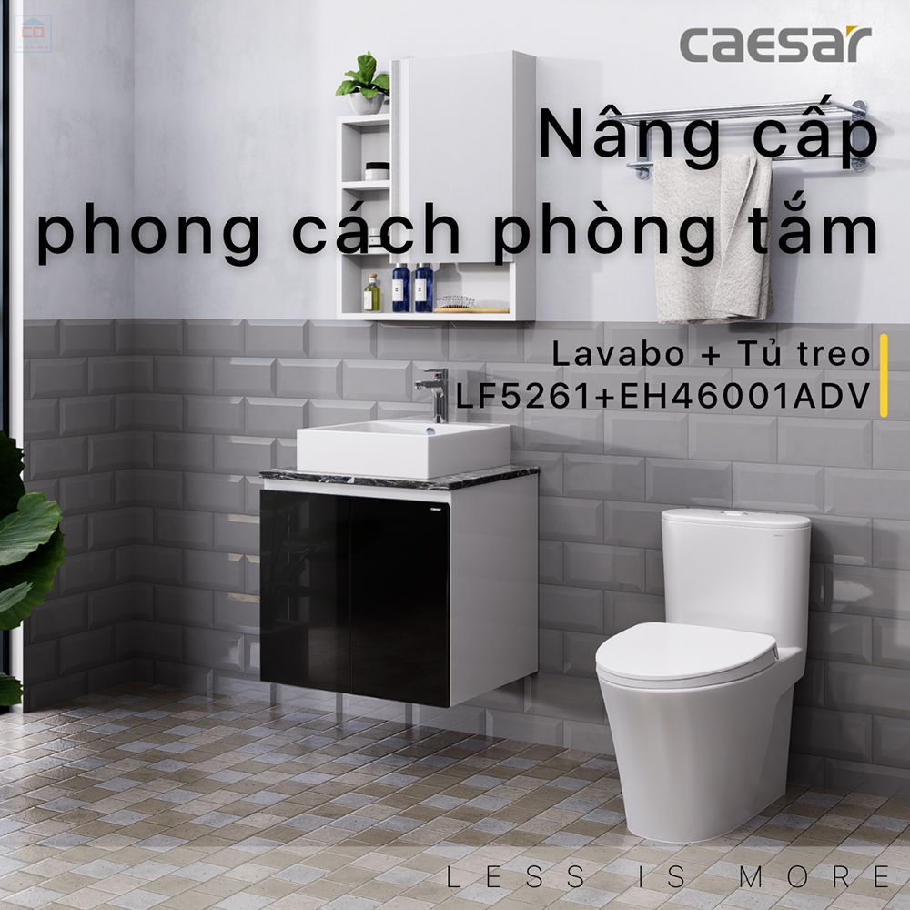 Tủ chậu lavabo Caesar LF5261 + EH46001ADV