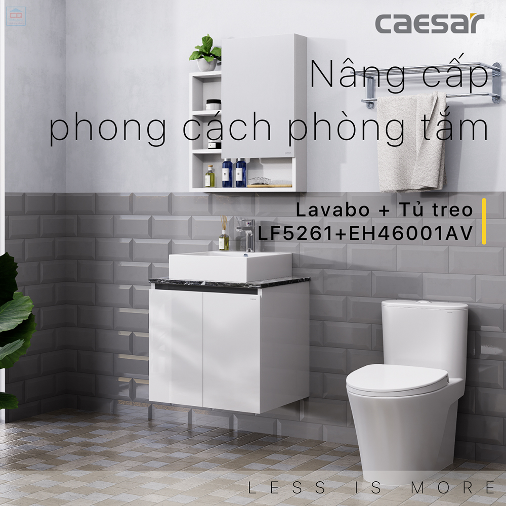 Tủ chậu lavabo Caesar LF5261 + EH46001AV