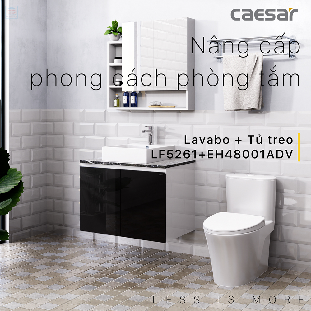 Tủ chậu lavabo Caesar LF5261 + EH48001ADV