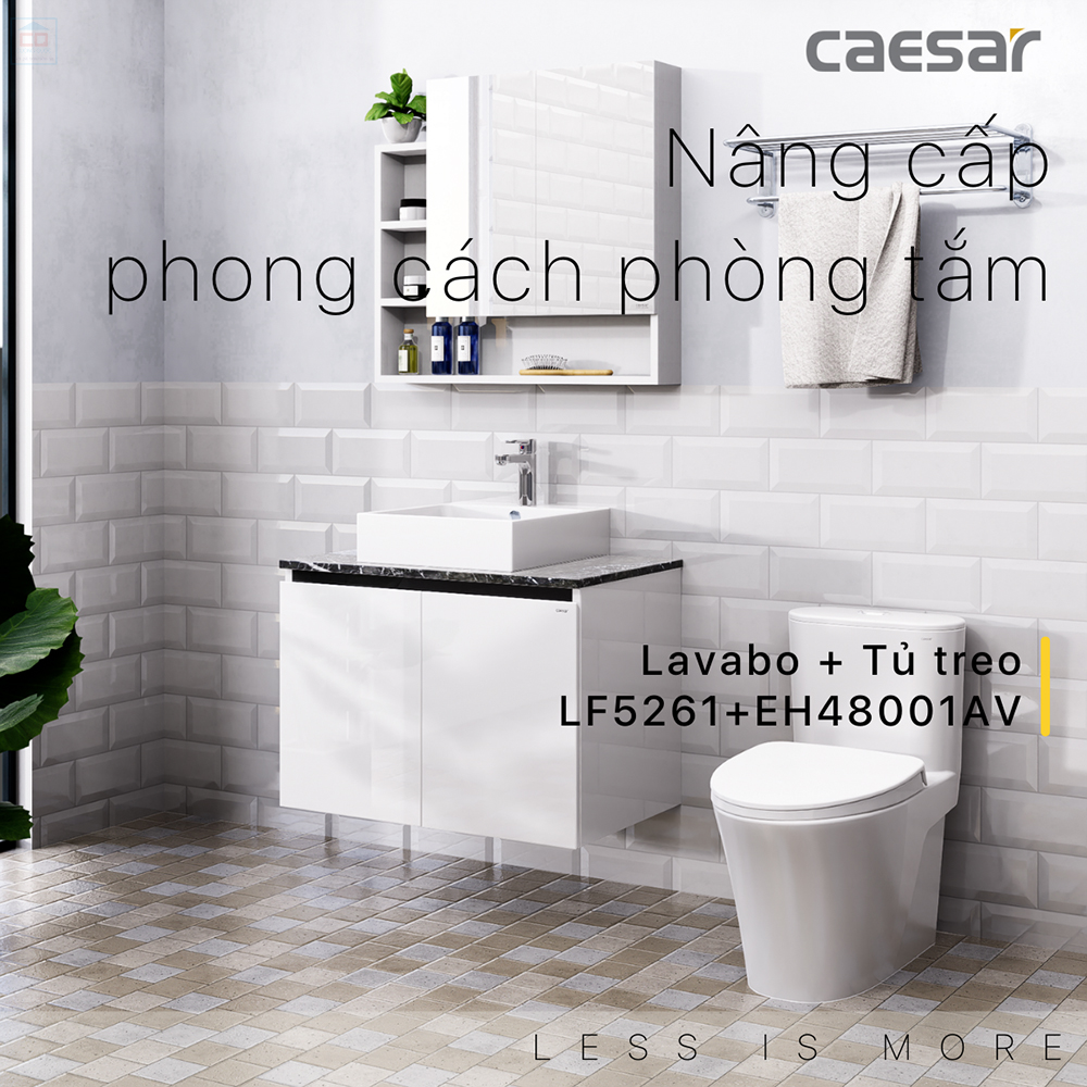 Tủ chậu lavabo Caesar LF5261 + EH48001AV