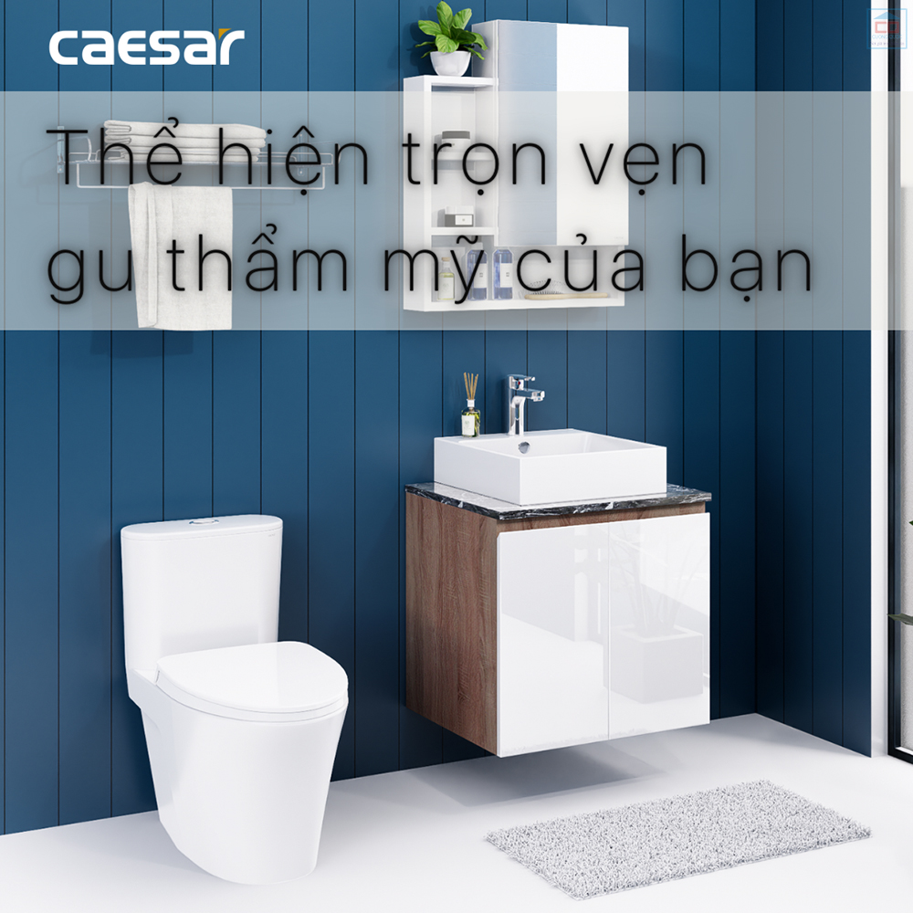 Tủ chậu treo tường Caesar LF5261 + EH46001AWV