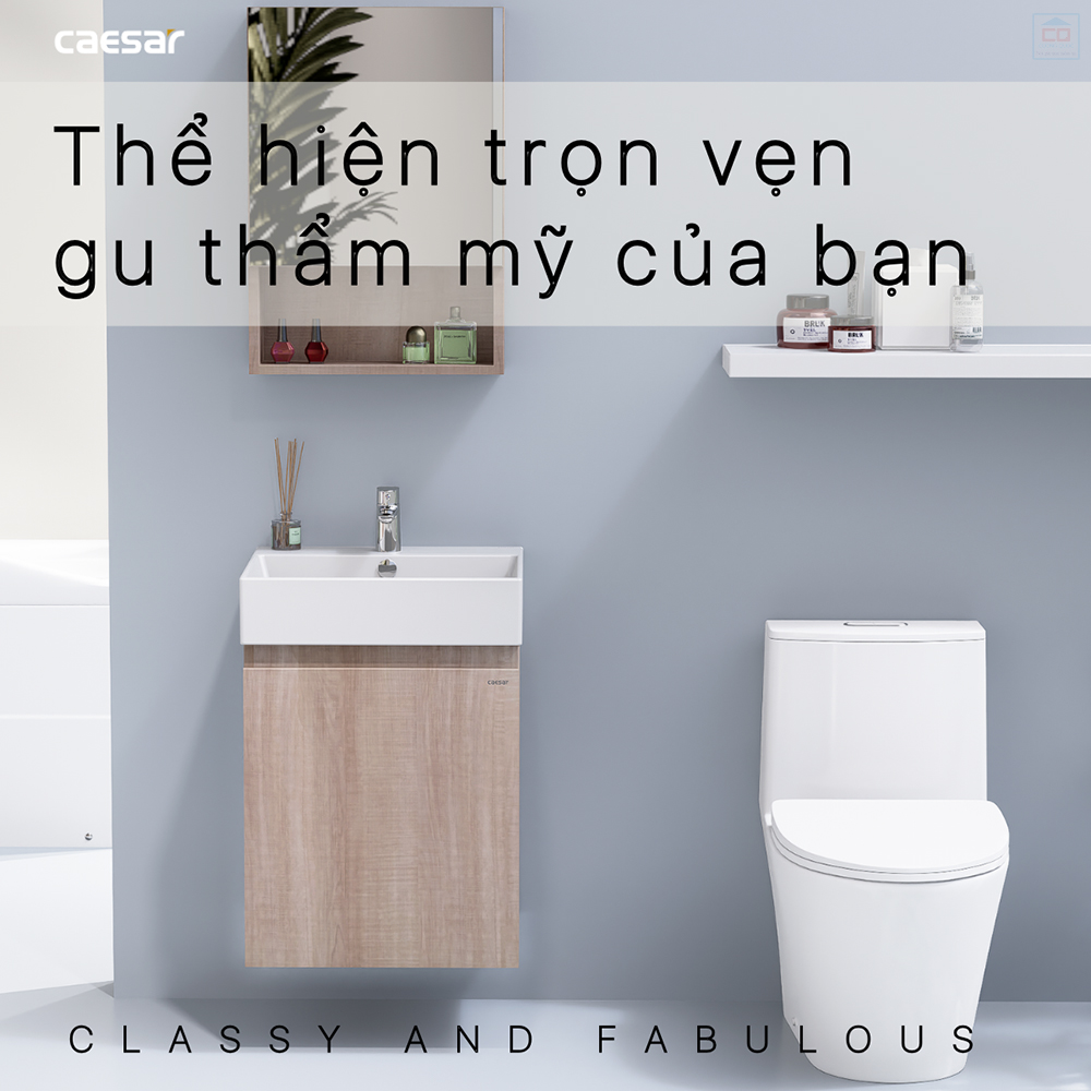 Tủ chậu treo tường Caesar LF5263 + EH05263AW7V