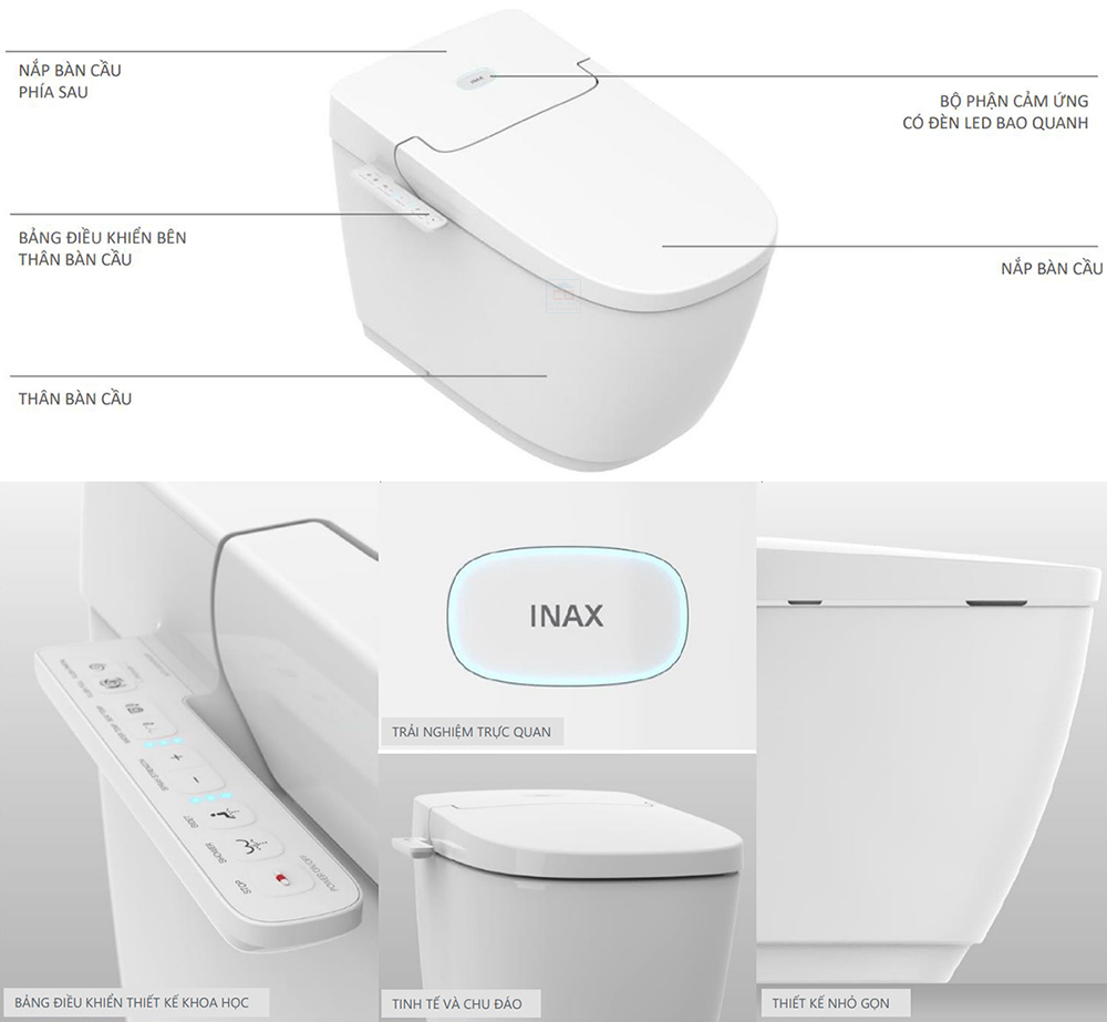 Cấu tạo bồn cầu Inax AC-816VN