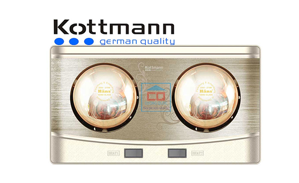 Đèn sưởi 2 bóng Kottmann K2B-Q