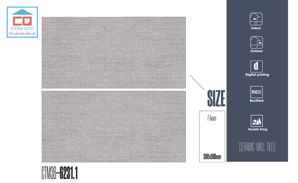 Gạch ốp l&aacute;t Thạch B&agrave;n 300x600mm CTM36-6231.1