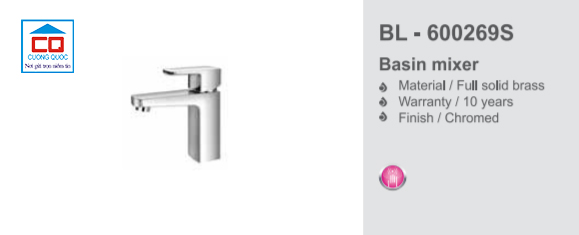 Vòi chậu lavabo nóng lạnh Bello nhập khẩu BL - 600269S