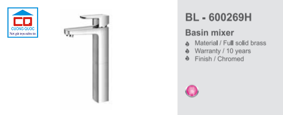 Vòi chậu lavabo nóng lạnh Bello nhập khẩu BL - 600269H